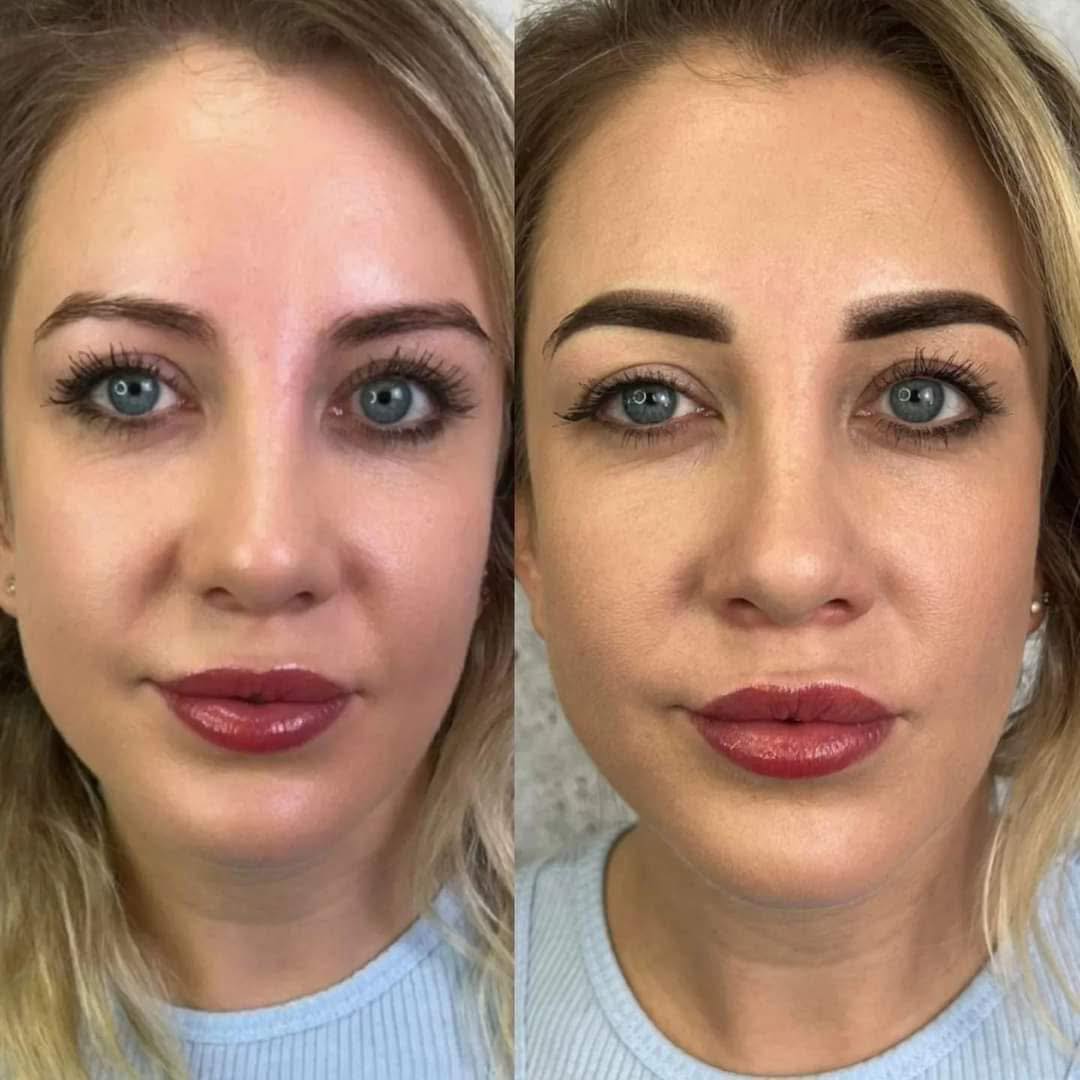 Makijaż permanentny przed i po – efekt Hello Beauty Kołobrzeg